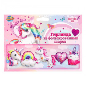 Фольгированный шар -гирлянда единорог