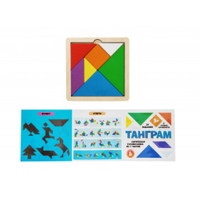 Игра головоломка деревянная "Танграм" (цв, мал)