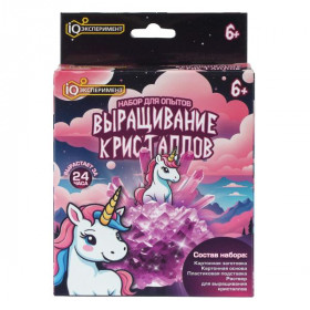 Набор по выращиванию кристаллов единорог в кор. IQ Эксперимент