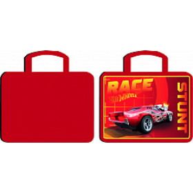 Папка-сумка  с ручкой Hot Wheels формат А4, текстильная, увеличенная боковина 75мм. полиэстер