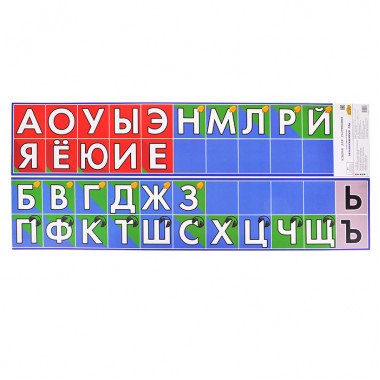 Плакат. Звукобуквенный ряд средний 340*830 Плакат. Звукобуквенный ряд средний 340*830