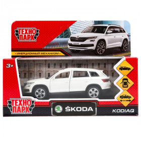 Машина металл "SKODA KODIAQ", 12см, открыв. двери, инерц, БЕЛЫЙ Технопарк
