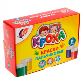 Краски пальчиковые 06цв по 40мл карт упак