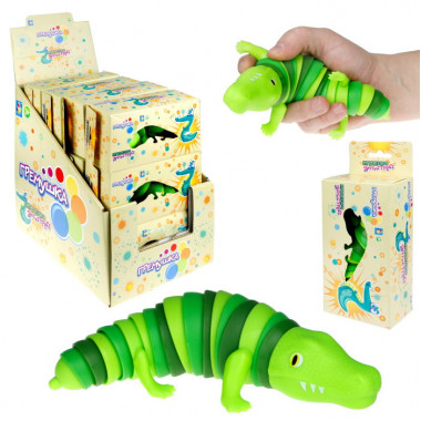 1TOY Гремушка крокодил 21.5*5cm, в кор.,12 шт в д.б