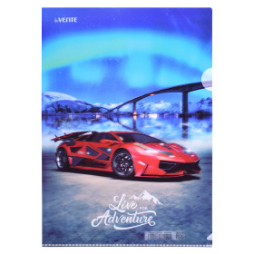 Папка-уголок "Adventure" A4 (220x310 мм), 150 мкм, непрозрачная с рисунком