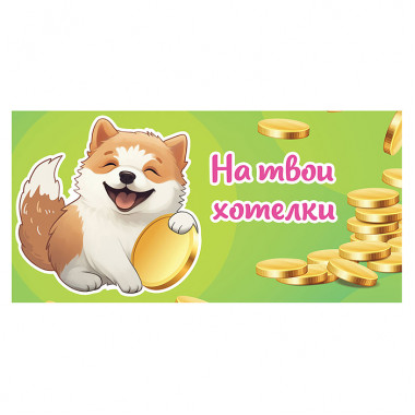 Конверт для денег (без отделки, с лаком) 